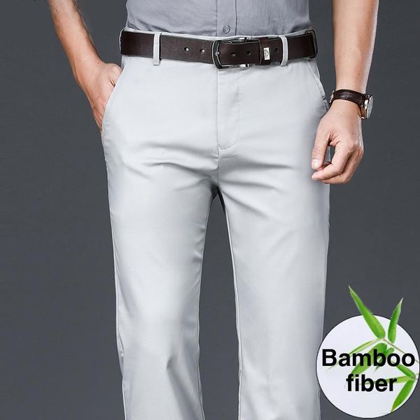 men's pants spring summer thin casual bamboo fiber comfortable high-quality business social slim male trousers plus size 42, Black
men's pants spring summer thin casual bamboo fiber comfortable high-quality business social slim male trousers plus size 42, Black