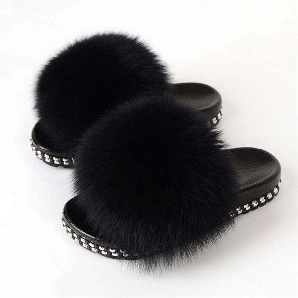fur slipper house fluffy home female ry slides indoor summer real flip flops ladies luxury sandals shoes 210928, Black
fur slipper house fluffy home female ry slides indoor summer real flip flops ladies luxury sandals shoes 210928, Black