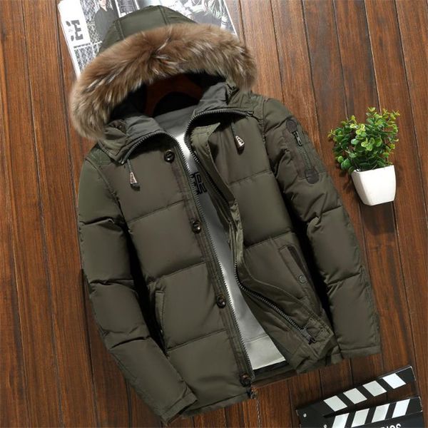 winter down jacket men windbreaker thick warm white duck coat men's snow parka overcoat hooded, Black
winter down jacket men windbreaker thick warm white duck coat men's snow parka overcoat hooded, Black