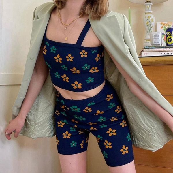 women's tracksuits doury fashion floral knitted two piece set female cami crop and skinny shorts women matching suit streetwear y2k vin, Gray
women's tracksuits doury fashion floral knitted two piece set female cami crop and skinny shorts women matching suit streetwear y2k vin, Gray