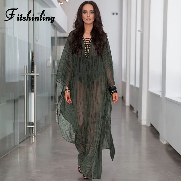 fitshinling lace up chiffon maxi dresses women beach outing boho oversized robe kaftan batwing sleeve sheer long dress new
fitshinling lace up chiffon maxi dresses women beach outing boho oversized robe kaftan batwing sleeve sheer long dress new