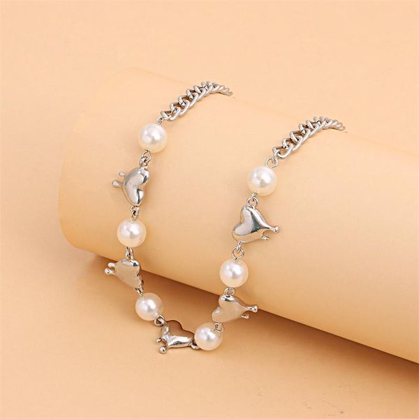 chains fashion trend creative design short paragraph simple metal pearl pendant ladies personality high-quality clavicle chain jewelry, Silver
chains fashion trend creative design short paragraph simple metal pearl pendant ladies personality high-quality clavicle chain jewelry, Silver