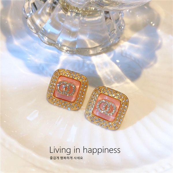 elegant french screw back pink square rhinestone edging small fragrance earring earrings silver needle
elegant french screw back pink square rhinestone edging small fragrance earring earrings silver needle