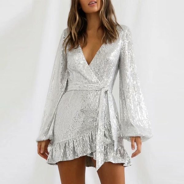 spring autumn women dress ruffles long sleeves party sequins ladies blet elegant girls v-neck causal outfits casual dresses, Black;gray
spring autumn women dress ruffles long sleeves party sequins ladies blet elegant girls v-neck causal outfits casual dresses, Black;gray