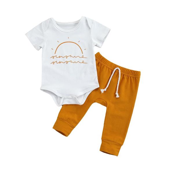clothing sets 0-24m bron baby boys girls clothes sun letter printed short sleeve romper pants outfits, White
clothing sets 0-24m bron baby boys girls clothes sun letter printed short sleeve romper pants outfits, White
