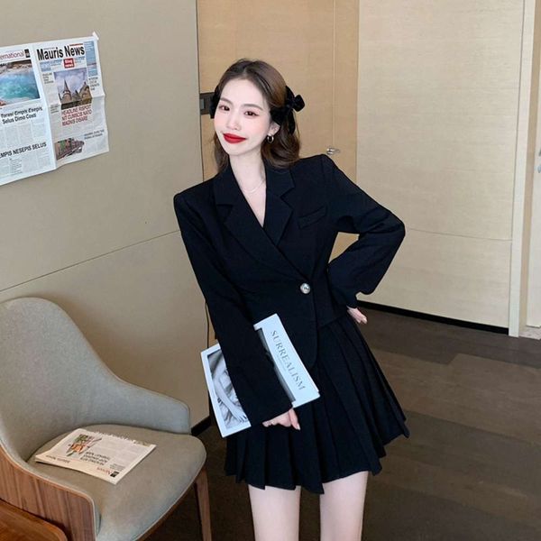 party dresses suit dress women 2021 spring chic net red black pleated skirt ccrw, White;black
party dresses suit dress women 2021 spring chic net red black pleated skirt ccrw, White;black