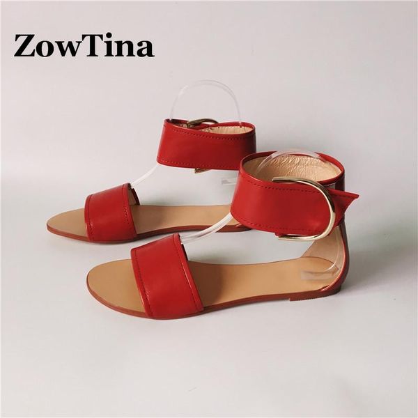 women red leather flat sandals gladiator metal big buckle beach summer shoes black fashion zapatillas femmes stilettos
women red leather flat sandals gladiator metal big buckle beach summer shoes black fashion zapatillas femmes stilettos