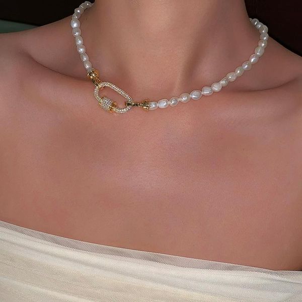 pendant necklaces timeless wonder glam natural pearl zirconia carabiner pave necklace women jewellry ins trendy designer party goth emo egir, Silver
pendant necklaces timeless wonder glam natural pearl zirconia carabiner pave necklace women jewellry ins trendy designer party goth emo egir, Silver
