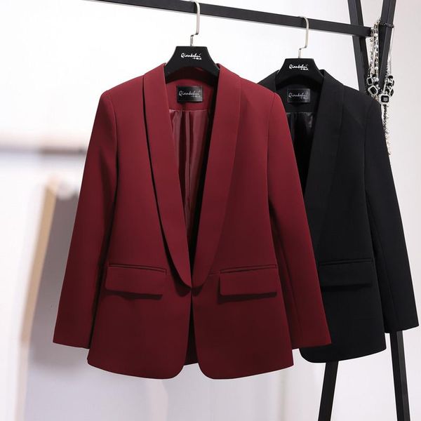 women's suits & blazers small suit female spring autumn ladies casual wild long sleeve ol slim thin outwear a060, White;black
women's suits & blazers small suit female spring autumn ladies casual wild long sleeve ol slim thin outwear a060, White;black