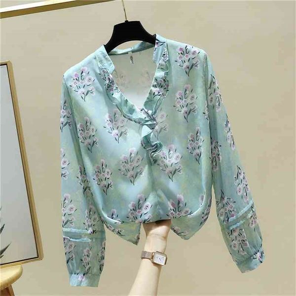 autumn fashion women's long sleeves v neck ruffles floral chiffon shirts female girls ladies shirt blouse a4042 210519, White
autumn fashion women's long sleeves v neck ruffles floral chiffon shirts female girls ladies shirt blouse a4042 210519, White