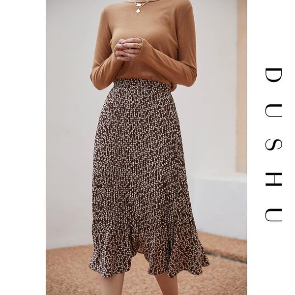 plus size ruffle floral print pleated long skirt women elegant hight waist trumpet female vintage chiffon skirts, Black
plus size ruffle floral print pleated long skirt women elegant hight waist trumpet female vintage chiffon skirts, Black