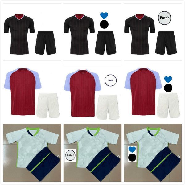 20 21 soccer jersey home samatta targett grealish wesley douglas luiz mcgim el ghazi men kids kit football shirts, Black