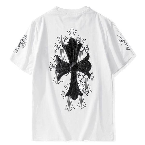 2020 summer new brand simple embroidery leather cross couple's men's and women's short sleeve fashion t-shirt, White;black
2020 summer new brand simple embroidery leather cross couple's men's and women's short sleeve fashion t-shirt, White;black