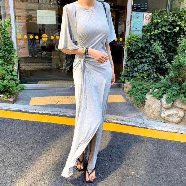 casual long t-shirt dress women elegant ruffle sleeve slim irregular drawstring high waist split hem modal soft summer dresses 210527, Black;gray
casual long t-shirt dress women elegant ruffle sleeve slim irregular drawstring high waist split hem modal soft summer dresses 210527, Black;gray