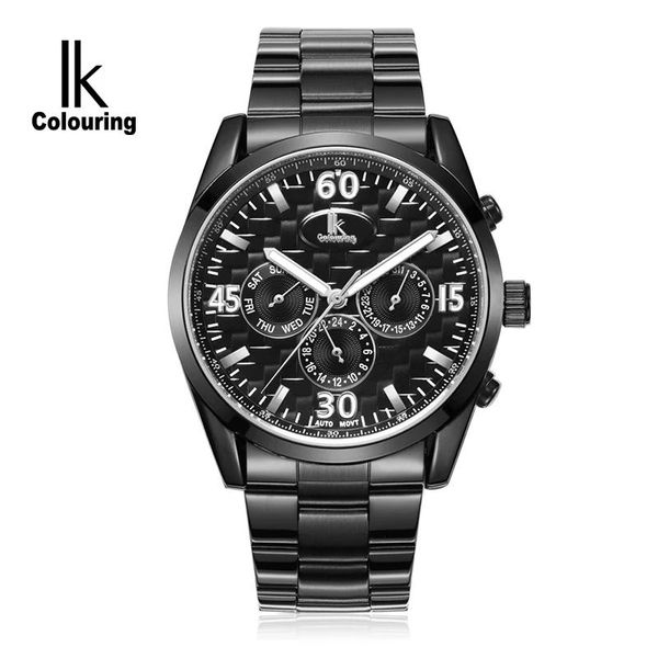 wristwatches ik colouring luxury week date 24 hours sub dials automatic mechanical clock full steel luminous brand sports men's watch h, Slivery;brown
wristwatches ik colouring luxury week date 24 hours sub dials automatic mechanical clock full steel luminous brand sports men's watch h, Slivery;brown