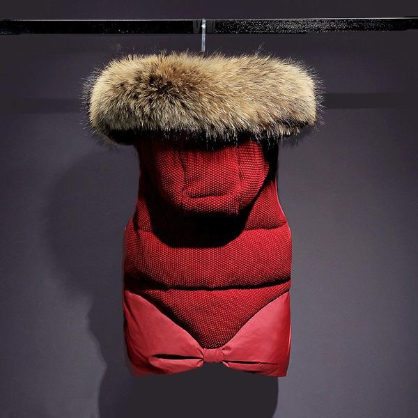 women's vests 2021 of women winter jacket big real raccoon fur collar female short fashion warm solid hooded vest brown, Black;white
women's vests 2021 of women winter jacket big real raccoon fur collar female short fashion warm solid hooded vest brown, Black;white