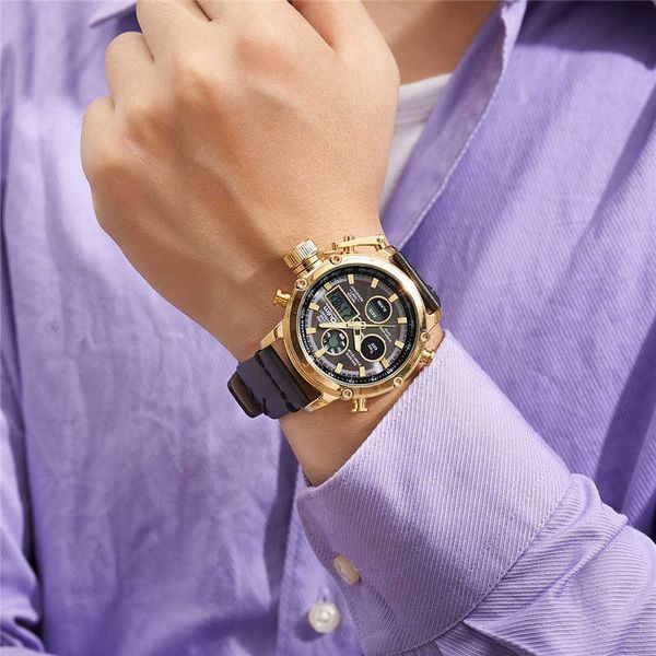 oulm gold black dual display watch male analog digital sports watches drop 210728, Slivery;brown
oulm gold black dual display watch male analog digital sports watches drop 210728, Slivery;brown