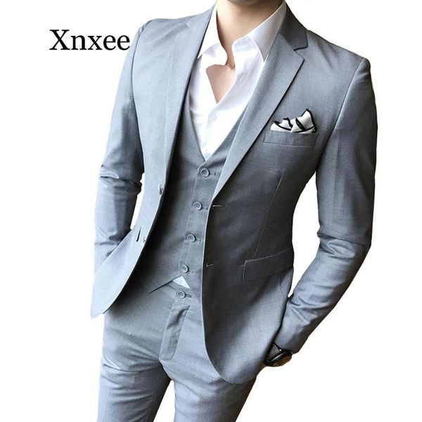 men's suits & blazers solid color slim fit male 3 piece wedding dress men business casual blazer prom dinner groomsman wear tuxedo, White;black
men's suits & blazers solid color slim fit male 3 piece wedding dress men business casual blazer prom dinner groomsman wear tuxedo, White;black