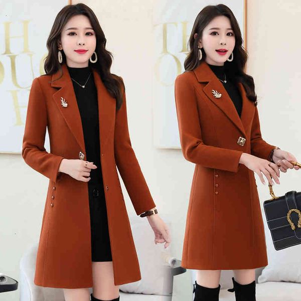 women's jackets fashion woolen coat autumn winter korean long outerwear plus size slim jacket ladies overcoat 3xl r722, Black;brown
women's jackets fashion woolen coat autumn winter korean long outerwear plus size slim jacket ladies overcoat 3xl r722, Black;brown