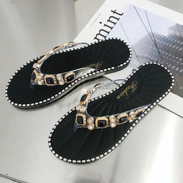 slippers cresfimix female fashion black crystal light weight anti skid flip flops women casual beige summer beach a6053cb
slippers cresfimix female fashion black crystal light weight anti skid flip flops women casual beige summer beach a6053cb