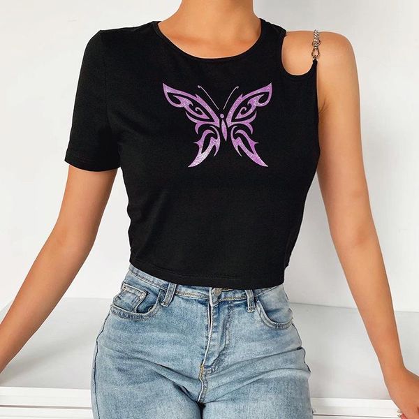 women's t-shirt harajuku balck t-shirts women streetwear bodycon casual cutton summer fashion vintage asymmetric sleeves top, White
women's t-shirt harajuku balck t-shirts women streetwear bodycon casual cutton summer fashion vintage asymmetric sleeves top, White