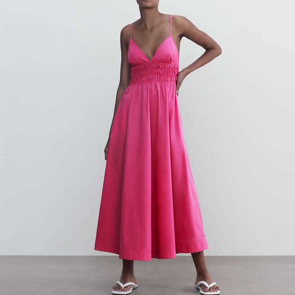 dress za summer fashion simple v-neck rose red sling women casual chic street youth sweet beauty 210601, Black;gray
dress za summer fashion simple v-neck rose red sling women casual chic street youth sweet beauty 210601, Black;gray