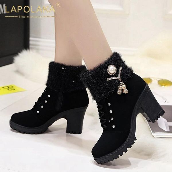 boots lapolaka 2021 fashion platform ankle women shoes chunky high heels metal decoration zip up comfy autumn winter1, Black
boots lapolaka 2021 fashion platform ankle women shoes chunky high heels metal decoration zip up comfy autumn winter1, Black