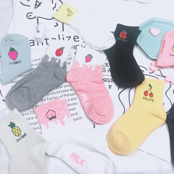 women cartoon cute patterned fruits socks cotton soft casual harajuku for female colored original art ankle sox trendy, Black;white
women cartoon cute patterned fruits socks cotton soft casual harajuku for female colored original art ankle sox trendy, Black;white