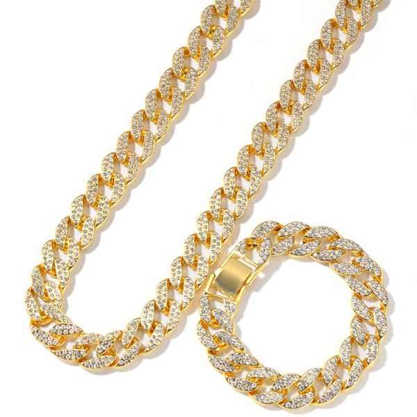 earrings & necklace hiphop men's alloy 15mm full miami cuba chain jewelry set cross border supply, Silver
earrings & necklace hiphop men's alloy 15mm full miami cuba chain jewelry set cross border supply, Silver