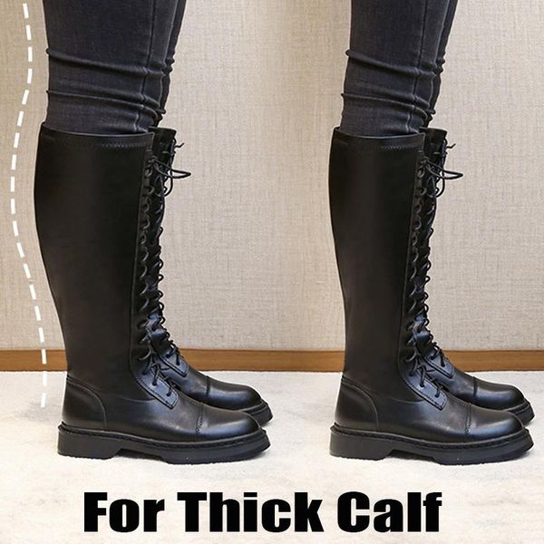 boots 2021 elastic leather for thick calf women classic winter plus botas lady stylish england style riding booties, Black
boots 2021 elastic leather for thick calf women classic winter plus botas lady stylish england style riding booties, Black