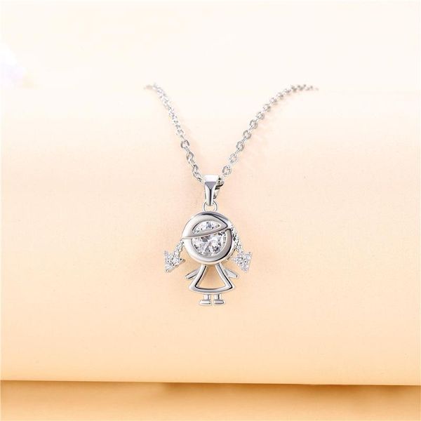 pendant necklaces jewellery cute jewelry titanium steel crystal zircon lovely doll clavicle choker bridal wedding necklace for women, Silver
pendant necklaces jewellery cute jewelry titanium steel crystal zircon lovely doll clavicle choker bridal wedding necklace for women, Silver