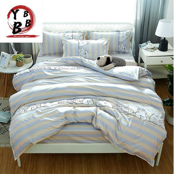 bedding sets animal cartoon cat 3/4pc luxury bed sheet full twin king size home textiles blue yellow stripe duvet cover
bedding sets animal cartoon cat 3/4pc luxury bed sheet full twin king size home textiles blue yellow stripe duvet cover