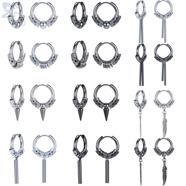 hoop & huggie stainless steel ear earrings for man women punk rock round earring tribe feather black gothic kpop drop dangling, Golden;silver
hoop & huggie stainless steel ear earrings for man women punk rock round earring tribe feather black gothic kpop drop dangling, Golden;silver