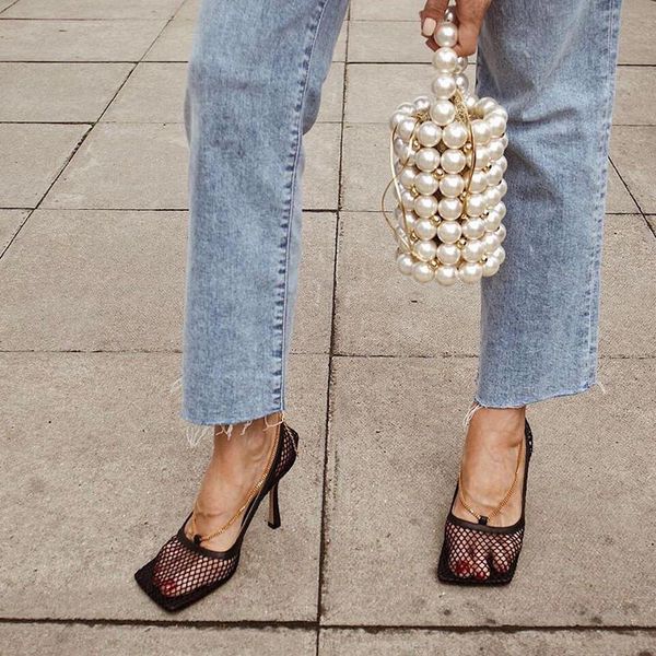 dress shoes summer autumn mesh pumps sandals female square toe high heel chain stiletto hollow party 9cm 7cm, Black
dress shoes summer autumn mesh pumps sandals female square toe high heel chain stiletto hollow party 9cm 7cm, Black