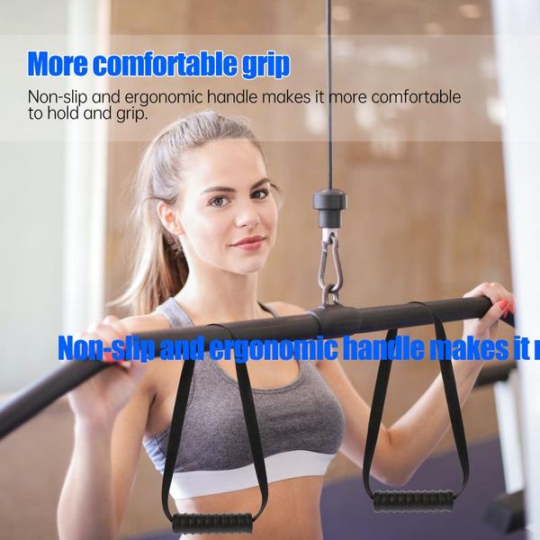 resistance bands 1 pair home fitness pulley cable rope attachment tricep handle bar gym training band ring
resistance bands 1 pair home fitness pulley cable rope attachment tricep handle bar gym training band ring