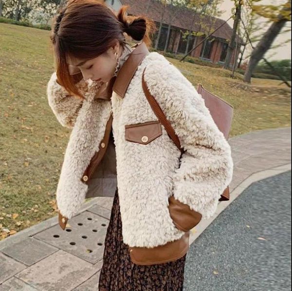 Women's Fur & Faux Lambs Wool Coat Women Short Stitching 2021 Autumn And Winter Loose One Thickened Top Tide, Black
Women's Fur & Faux Lambs Wool Coat Women Short Stitching 2021 Autumn And Winter Loose One Thickened Top Tide, Black