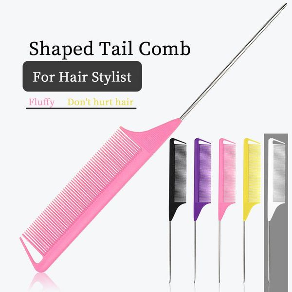 steel needle tail comb anti-static hair dye brush barber shop salon hairdresser styling tool brushes, Silver
steel needle tail comb anti-static hair dye brush barber shop salon hairdresser styling tool brushes, Silver