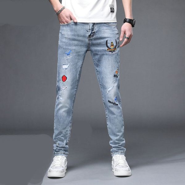 men's jeans fashion sweat knee protector patchwork high street fashions jogger trousers men elastic waist harem pant pencil 36, Blue
men's jeans fashion sweat knee protector patchwork high street fashions jogger trousers men elastic waist harem pant pencil 36, Blue