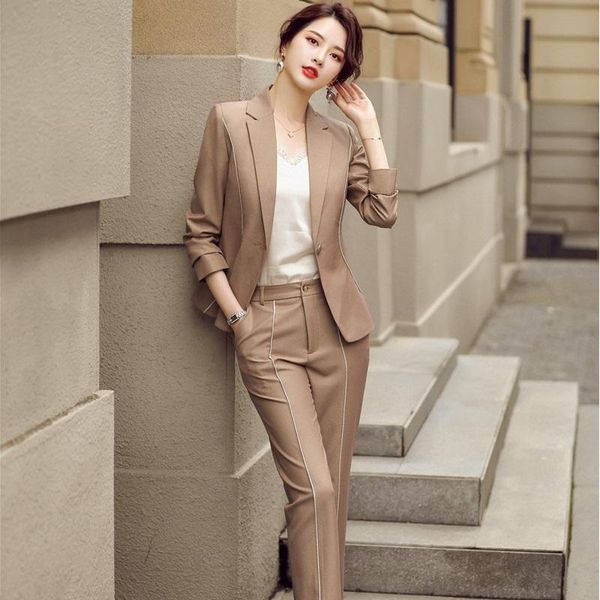 women's two piece pants 2021 2 set women suit single button blazer and trousers elegant high fashion chic lady woman outfits suits, White
women's two piece pants 2021 2 set women suit single button blazer and trousers elegant high fashion chic lady woman outfits suits, White