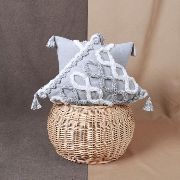 cushion/decorative pillow grey stripe tufted embroidery cushion cover with tassel cotton canvas throw sofa home decorative pillowcover 40861
cushion/decorative pillow grey stripe tufted embroidery cushion cover with tassel cotton canvas throw sofa home decorative pillowcover 40861