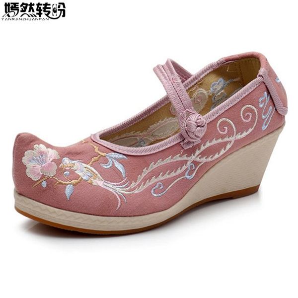 dress shoes chinese women pumps flower embroidered high heels cloth canvas for cheongsam wedges woman zapatos mujer, Black
dress shoes chinese women pumps flower embroidered high heels cloth canvas for cheongsam wedges woman zapatos mujer, Black