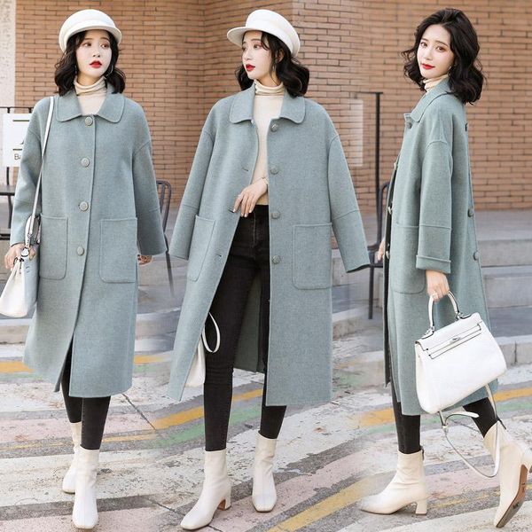 women's wool & blends fashion winter women coat elegant long woman coats jackets woolen, Black
women's wool & blends fashion winter women coat elegant long woman coats jackets woolen, Black