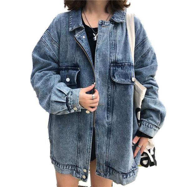 women's trench coats women denim jackets blue vintage turn down collar zipper batwing sleeve loose jeans jacket fashion female harajuku, Tan;black
women's trench coats women denim jackets blue vintage turn down collar zipper batwing sleeve loose jeans jacket fashion female harajuku, Tan;black