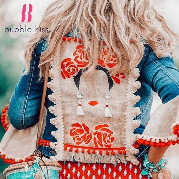 women's denim jacket jeans coats winter bohemian cropped clothes fashion long sleeve female vintage ladies clothing 211014, Black;brown
women's denim jacket jeans coats winter bohemian cropped clothes fashion long sleeve female vintage ladies clothing 211014, Black;brown