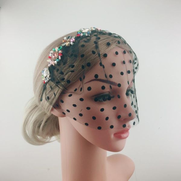 bridal veils black wave point face mask for headwear colorful rhinestone veil birdcage net hair jewelry acccessories
bridal veils black wave point face mask for headwear colorful rhinestone veil birdcage net hair jewelry acccessories