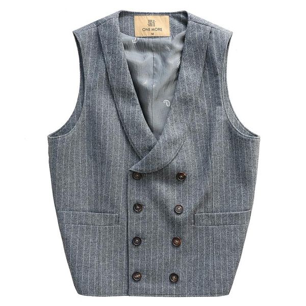 men's vests stripe suit vest shawl collar wool double-breasted slim fit grey gilet male wedding evening dress winter bolero, Black;white
men's vests stripe suit vest shawl collar wool double-breasted slim fit grey gilet male wedding evening dress winter bolero, Black;white