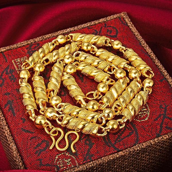 chains weight 118g whirling chain necklace 18k gold mens bead column not easy fade fashion jewelry gift, Silver
chains weight 118g whirling chain necklace 18k gold mens bead column not easy fade fashion jewelry gift, Silver