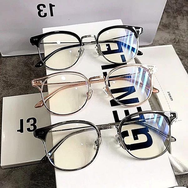 fashion sunglasses frames gentle brand designer women's men's retro round glasses metal acetate frame with original box, Black
fashion sunglasses frames gentle brand designer women's men's retro round glasses metal acetate frame with original box, Black