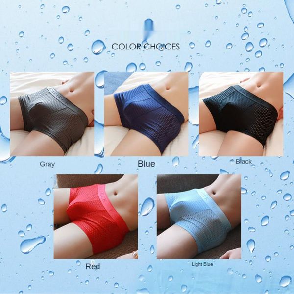 underpants eacieck men's boxer briefs summer ice silk seamless thin bamboo fiber breathable mesh large size shorts, Black;white
underpants eacieck men's boxer briefs summer ice silk seamless thin bamboo fiber breathable mesh large size shorts, Black;white