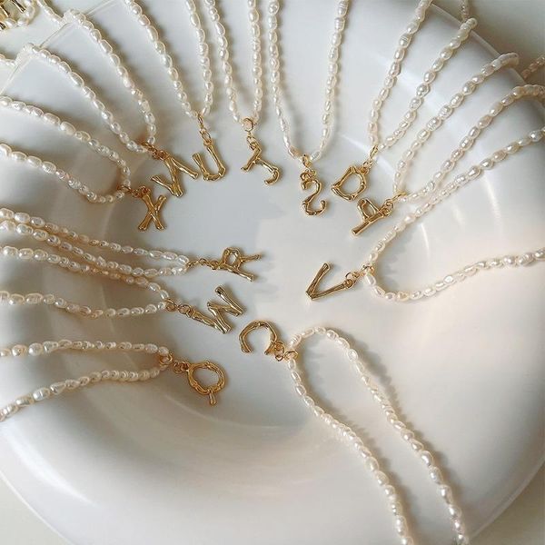 pendant necklaces french freshwater rice pearl necklace for women simple bamboo texture letters clavicle chain female jewelry, Silver
pendant necklaces french freshwater rice pearl necklace for women simple bamboo texture letters clavicle chain female jewelry, Silver